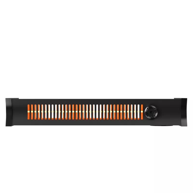 Aquecedor elétrico de rodapé de grafeno preto 1100W