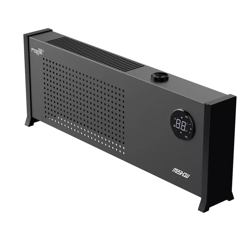 Aquecedor elétrico de rodapé de grafeno preto 1100W