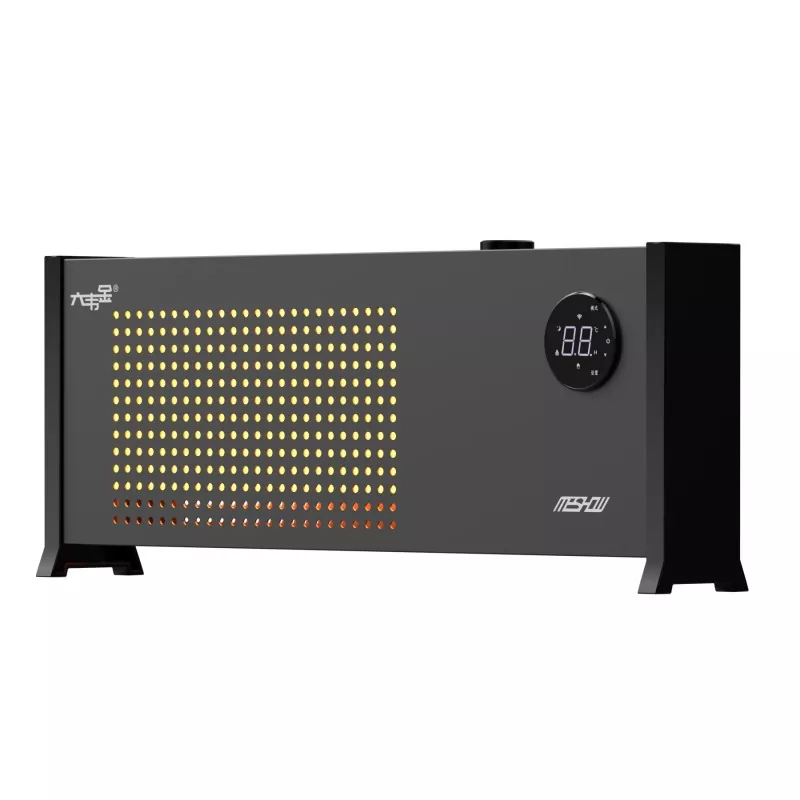 Aquecedor elétrico de rodapé de grafeno preto 1100W